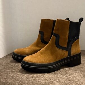Men's Brown and Black Ankle Boots